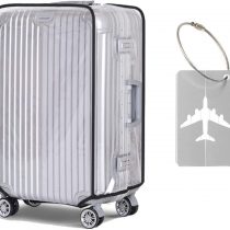 28 Inch Luggage Cover Protector Bag PVC Clear Plastic Suitcase Cover Travel Luggage Sleeve Protectors