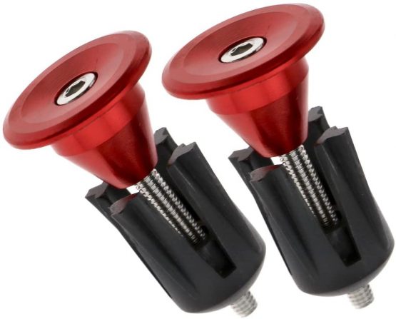 2pcs Aluminum Bicycle Bike Handlebar End Plugs Bungs Caps End Plugs Red