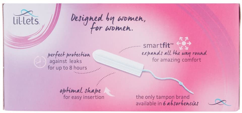 Lil-Lets Non-Applicator Super Tampons, 32 Count (Pack of 1), for Medium to Heavy Flow 3 Droplets, Plant-Based, SmartFit™ Non-App Tampon - Image 2