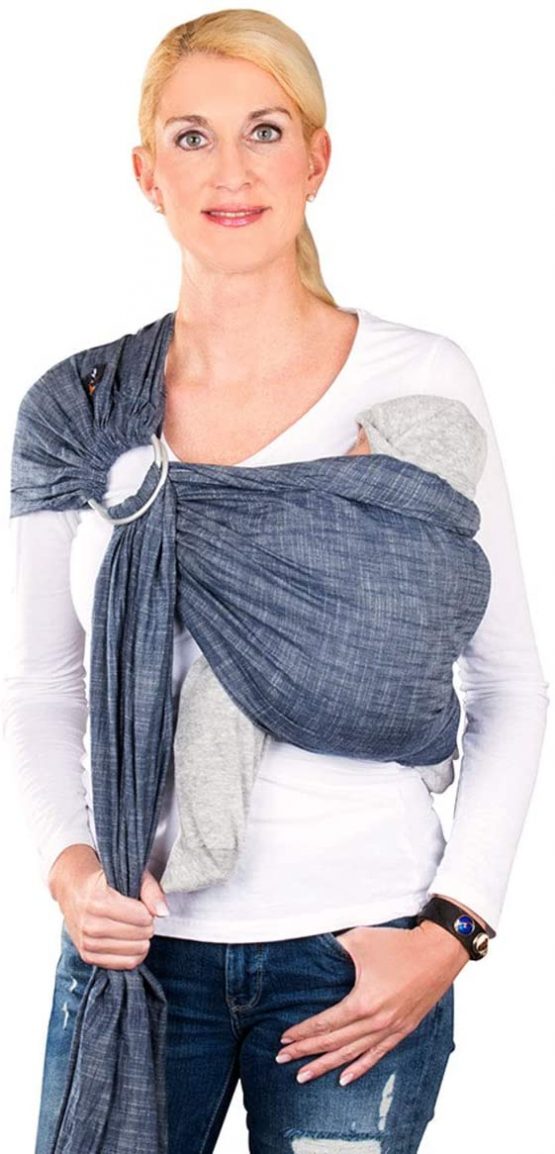 HOPPEDIZ Ring-Sling Popeline Denim