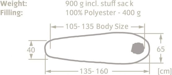 VAUDE Children's Alpli Adjust 400 Syn Sleeping Bags - Image 3