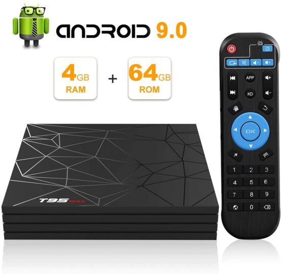 Android 9.0 TV Box, T95 Max Smart TV Box with 4GB RAM 64GB ROM