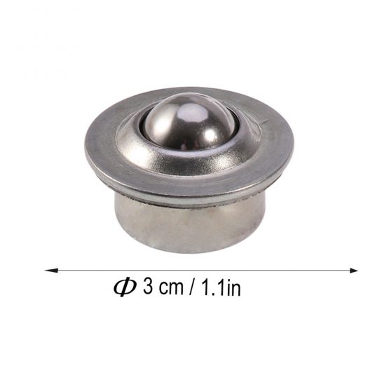 UEETEK 10pcs Stainless Steel Universal Base Metal Ball Bearing Casters Mounted Bearing Transfer Bearings - Image 2