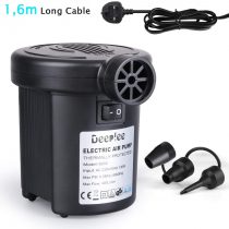 Deeplee Electric Pump, 130W High Power Electric Air Pump for Air Bed Mattress Inflatables Paddling Pool Beach Toys, AC 220-240V Quick-Fill Inflator Deflator with 3 Sizes Nozzle