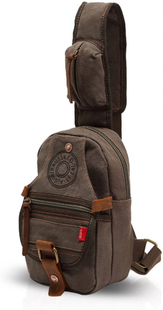 FANDARE Vintage Umhängetasche Aus Canvas – Leichter Messenger Rucksack Für Schule, Reisen & Outdoor