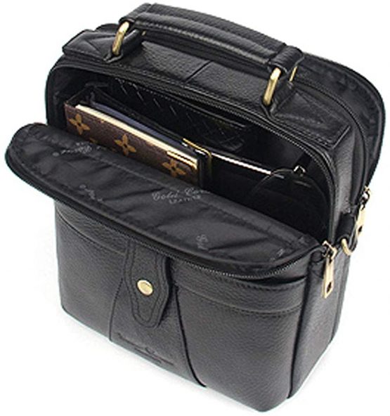 Xieben Vintage Leather Shoulder Messenger Bag for Men Travel Business Crossbody Pack Wallet Satchel Sling Chest Bags - Image 3