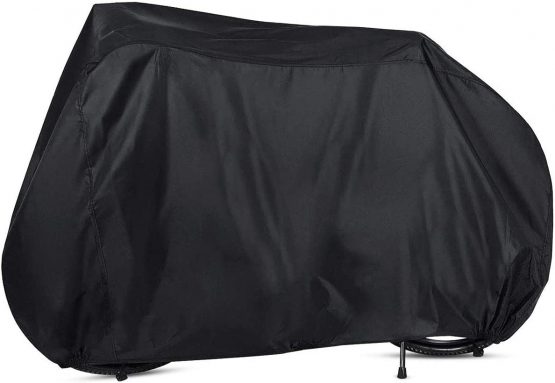 YTBUBOR Bicycle Cover 190T Nylon Waterproof Bike Rain Cover Outside Storage Dust Resistant UV Protection for Mountain Bike, Road Bike (Black)