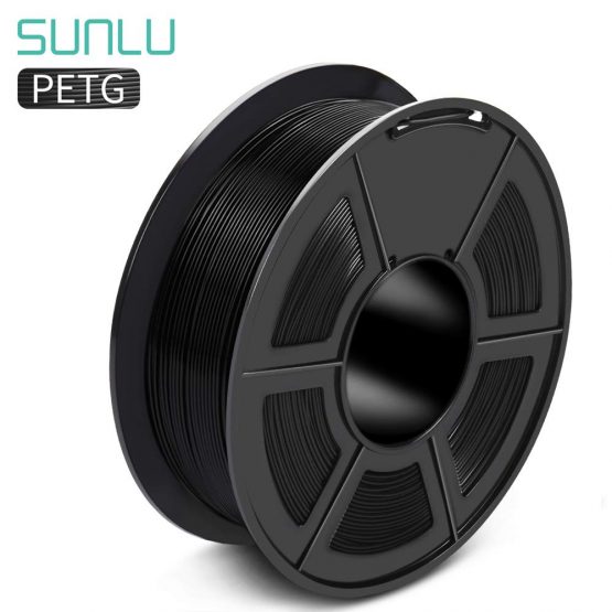 PETG 3D Printer Filament 1.75mm, SUNLU PETG Filament, Strong 3D Filament, Dimensional Accuracy +/- 0.02 mm, 1 kg Spool, Black