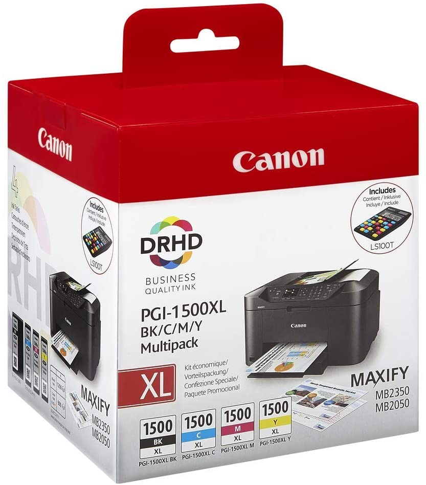 Canon PGI-1500 XL C M Y BK Pack of 4 cartridges Yield XL (Black XL Cyan XL Magenta XL Yellow XL) Genuine Canon (Plastic Pack) - Image 3