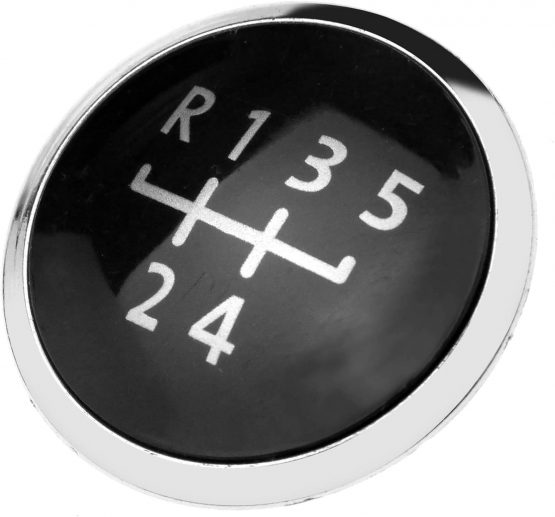ENET 5 Speed Gear Chrome Round Shift Knob Cap - Image 2