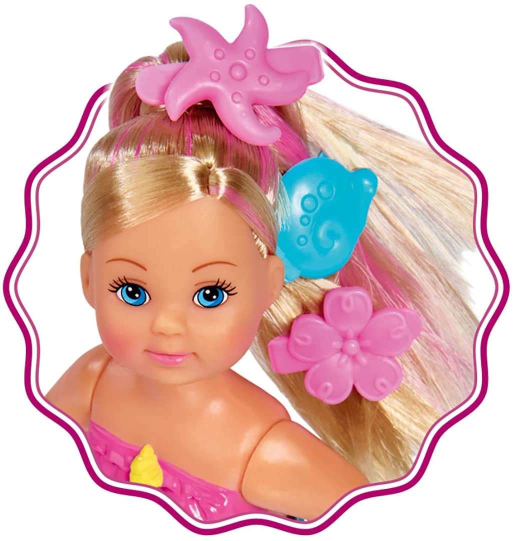 Simba 105733318 Evi Love Swimming Mermaid/Evi the Mermaid/Can Swim/with Fish Figure/Dressing Doll / 12 cm for Children from 3 Years - Image 2