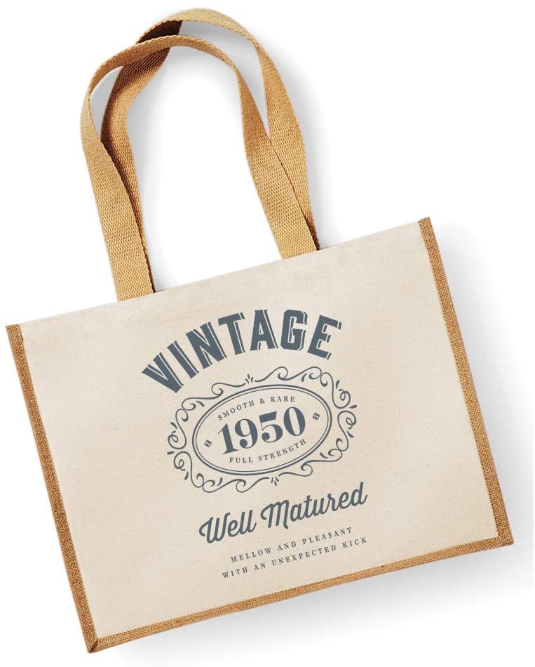 D Design Invent Print! 70th Birthday Keepsake Funny Gift for Women Novelty Ladies Female Heavyweight Tote Shopping Bag 70 Present Idea - Image 2