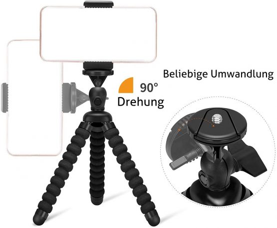 Ailun Phone Camera Tripod Mount/Stand,Compact Phone Holder,Compatible for iPhone 13 11 12 Pro Max mini and More Cellphone&Camera - Image 2