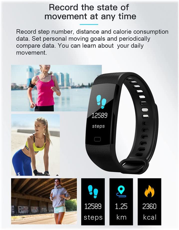 Smart Fit Sport Colour Fitness Tracker with Heart Rate Monitor Sleep Monitor Color Screen Bluetooth Smart Watch Activity Tracker Waterproof Step Counter Pedometer and Calorie Counter - Image 3