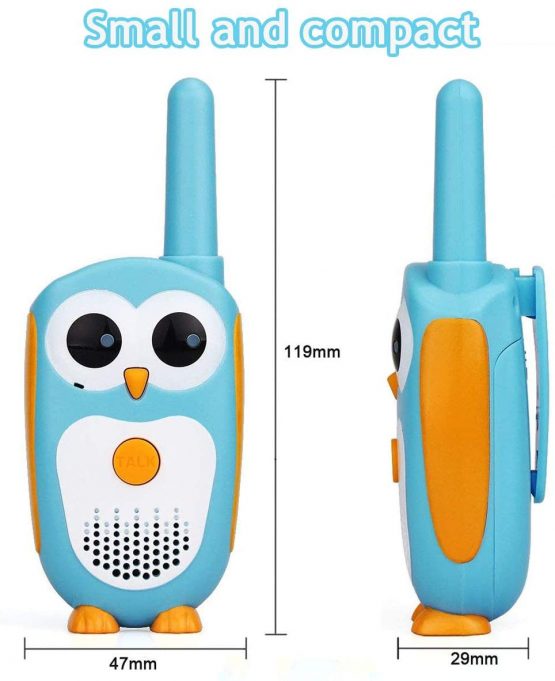 Retevis RT30 Kids Walkie Talkies,Easy Owl Small Toys, LED Eyes, 3-5 Aged Girls Boys, Ideal Toy Gifts, Rechargeable Long Range, Camping Family Game (Blue,2 Pack) - Image 3
