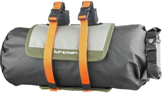 Birzman Unisex's Packman Travel Handlebar Pack (with Waterproof Carrier), Green, Orange, Black, One Size
