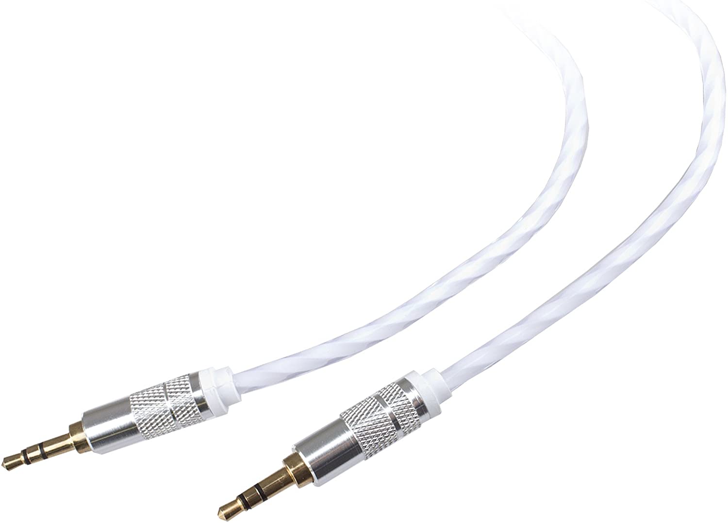 Lilware 0.9 m Braided Woven Fabric Transparent PVC Jacket Aux Audio Cable with 3.5 mm Jack Male to Male Cord for Multimedia Devices - Image 3