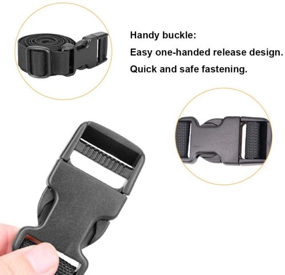 Magarrow Luggage Straps Adjustable Travel Accessories Suitcase Travel Buckle Belt Non-Slip Packing Belt (Brown- 10pcs) - Image 2