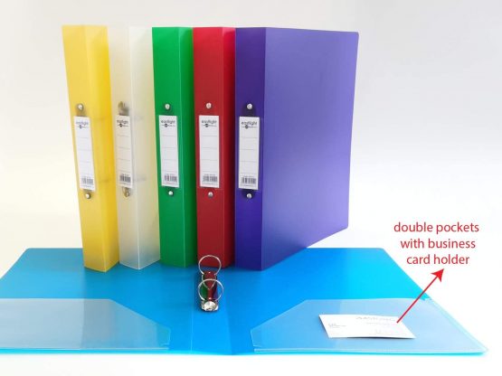 Eastlight 2-Ring Binder A4 Frosted Assorted Pack of 6