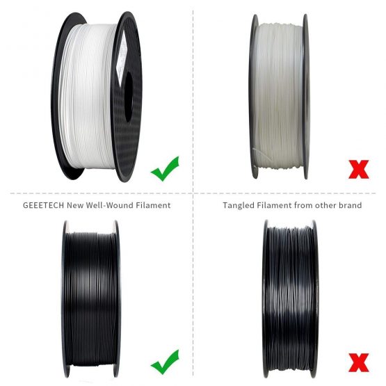 PLA Filament 1.75mm Black, GEEETECH New 3D Printing Filament PLA for 3D Printer and 3D Pen, 1kg 1 Spool - Image 4