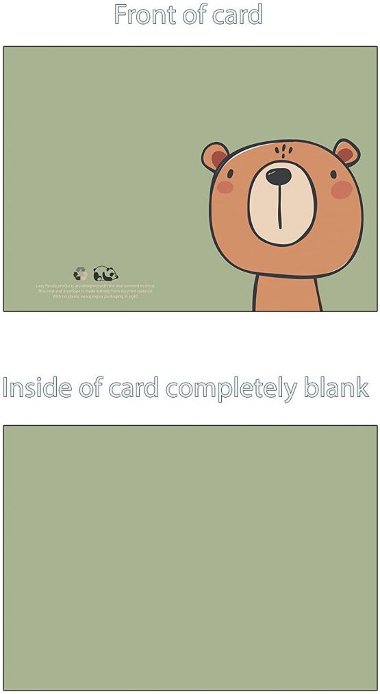 49 Eco-Friendly Blank Animal Greeting Cards Made from Recycled Card with Green Recycled Envelopes - Image 3