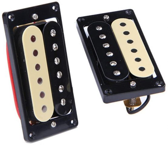 Yibuy Black & Creamy-white Neck & Bridge Humbucker Pickups for Electric Guitar - Image 3