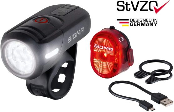 SIGMA SPORT Unisex – Adult's Aura 45 USB/Nugget Lighting Set, Black - Image 3