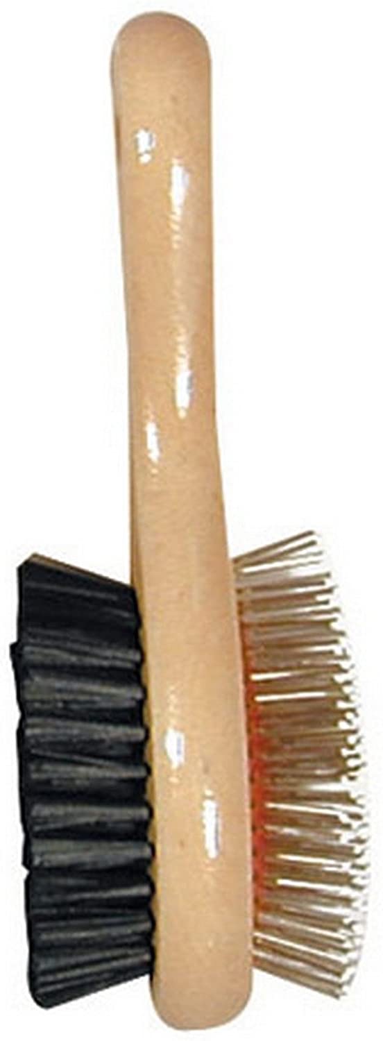 Rosewood Double Sided Dog Brush, Medium, Beige/Red/Black - Image 2