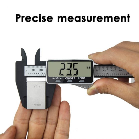 Vodlbov Digital Vernier Caliper 0-150mm / 0-6’’ Electronic Digital Caliper with Extra-Large LCD Screen,Plastic Carbon Fiber Digital Gauge,Depth Measuring Tools, Millimeter/Inch Conversion - Image 4