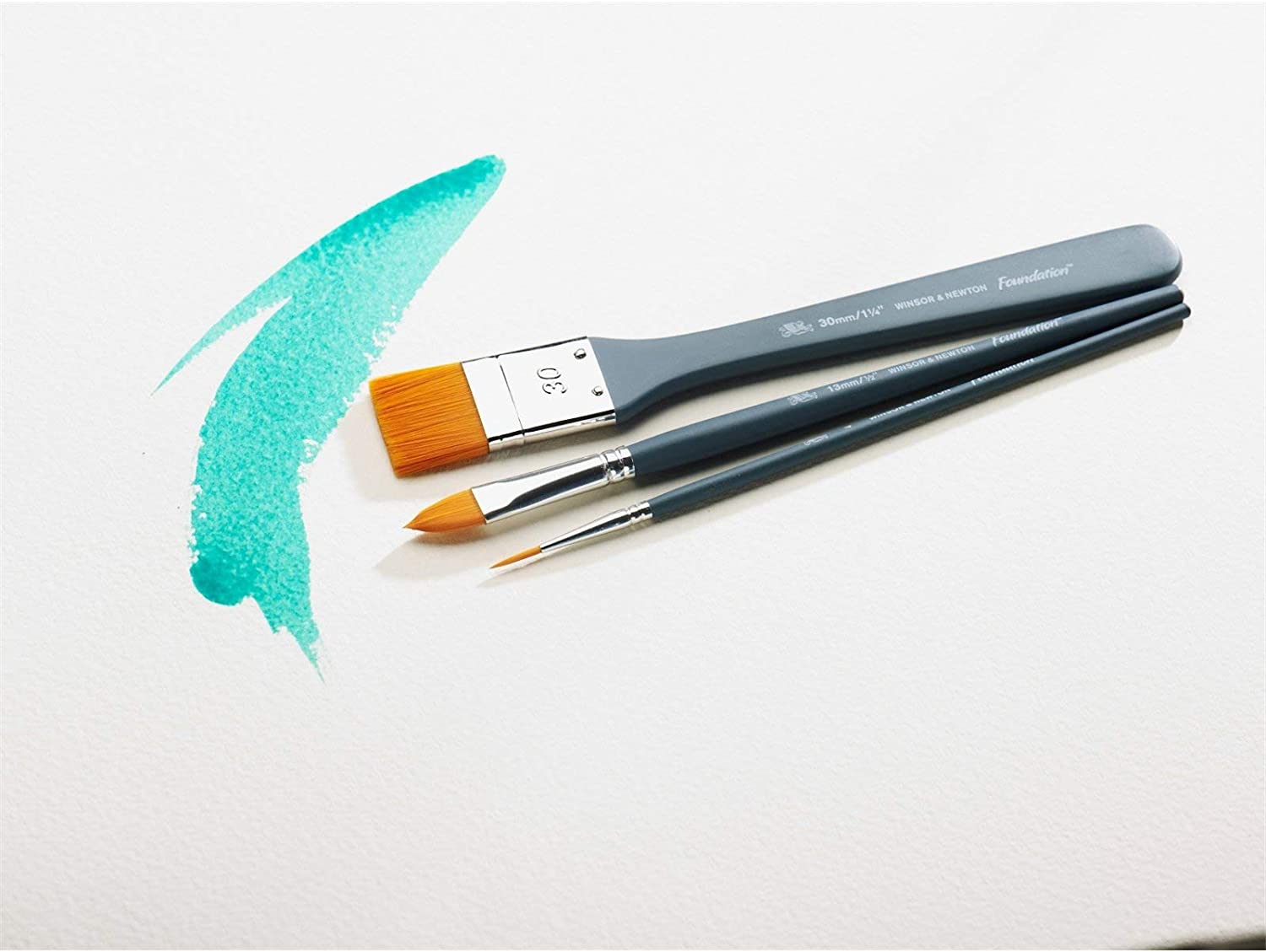 Winsor & Newton 5295025 Foundation Oil Brush, Set of 6, Wood, Multicoloured, 7 x 1 x 4.3 cm, Multicolor - Image 3