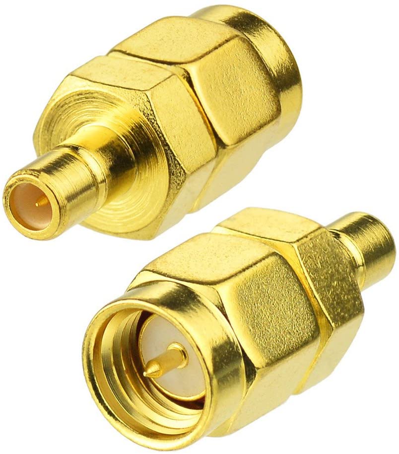 Eightwood DAB Aerial Adapter SMB to SMA Adapter SMB Female to SMA Male Antenna Adapter 2pcs Compatible for DAB Car Aerial DAB Car Radio Antenna AM/FM DAB+ Pioneer Clarion Kenwood Alpine JVC