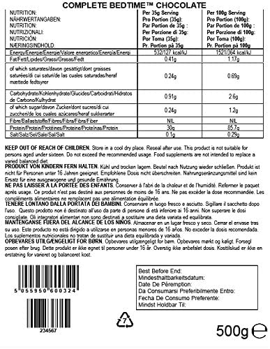Bulk Bedtime Protein Shake, Micellar Casein Protein Powder, Chocolate, 500 g, Strawberry, 500 g (Pack of 1) - Image 3