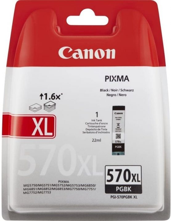 Canon Genuine Ink Cartridge PGI-570XL – Black For Selected PIXMA TS and MG Series