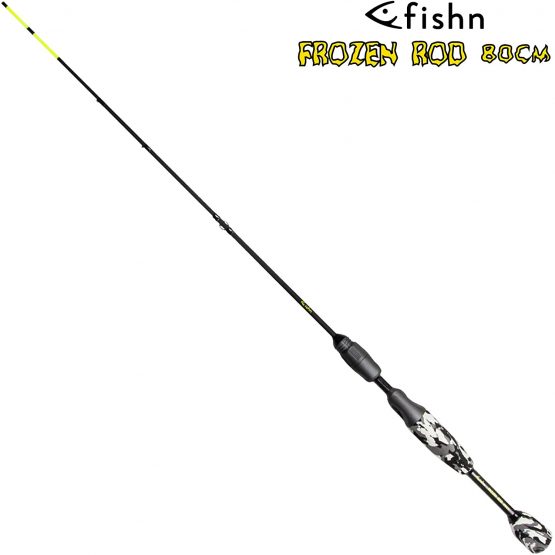 FISHN FROZEN Ice fishing, ice rod, ice fishing rod - length: 80cm - high resilience - handy and light – carbon, for fishing for all types of fish such as predatory fish - pike, perch pikeperch, trout