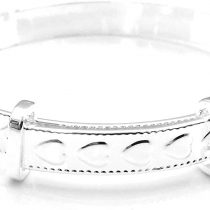 Equilibrium Silver Plated Christening Bangle