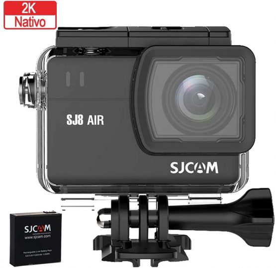 SJCAM SJ8 AIR Sports Camera 2K Native 30M Touch Screen, Action Water Camera with Battery and External Charger, USB-4 WIFI 1200 mAh