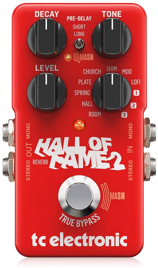 TC Electronic HALL OF FAME 2 REVERB Iconic Reverb Pedal with Groundbreaking MASH Footswitch and Shimmer Effect