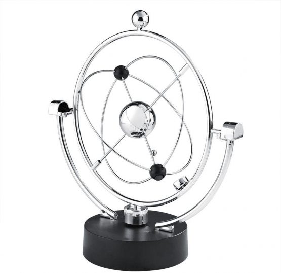 Fdit Craft Milky Way Swing Ball Desk Celestial Body Kinetic Movement Orbital Electric Wiggler Swing Ball Desk for Home Room Decor(A603)