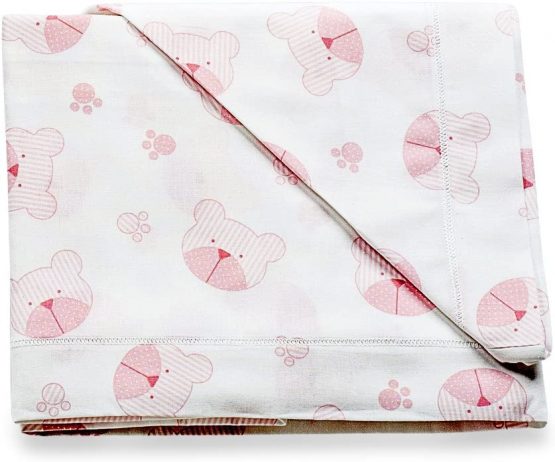 Italbaby 3 Piece Fantasy Cot Sheet Set, Pink, Multi-Color, One Size