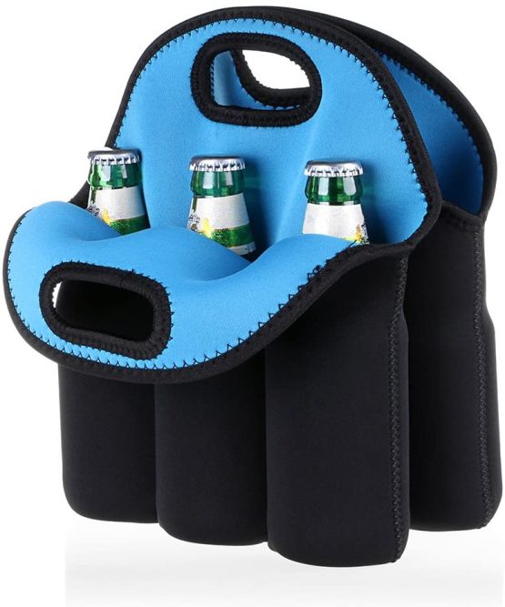 BTSKY 6 Bottles Insulated Neoprene Carrier Tote Carry Case Bag for Beer Baby Bottle Cans Drinks
