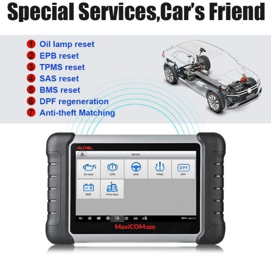 Autel MaxiCOM MK808 Car Diagnostic Scan Tool OBD2 Code Reader, with All Systems Diagnosis and 25 Service Functions Including Oil Reset IMMO/EPB/BMS/SAS/TPMS/AutoVIN/ABS Bleeding (Original) - Image 3
