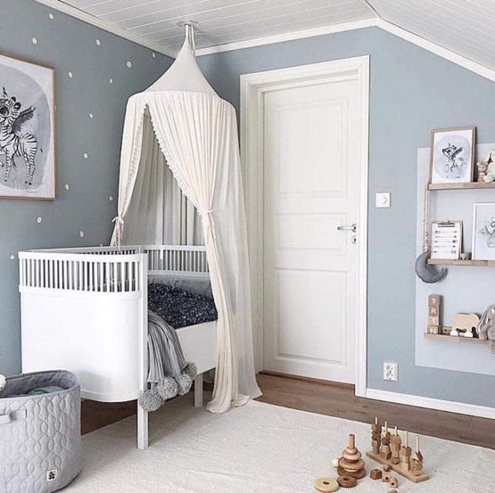 Children Bed Canopy Round Dome, Nursery Decorations, Mosquito Net, Kids Princess Play Tents, Room Decoration for Baby - Image 2