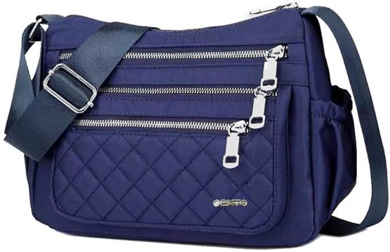 OPXTO Crossbody bag for Women Nylon Shoulder Waterproof Multi Pocket Travel Purse High-dense Lightweight Oxford Messenger Bags.
