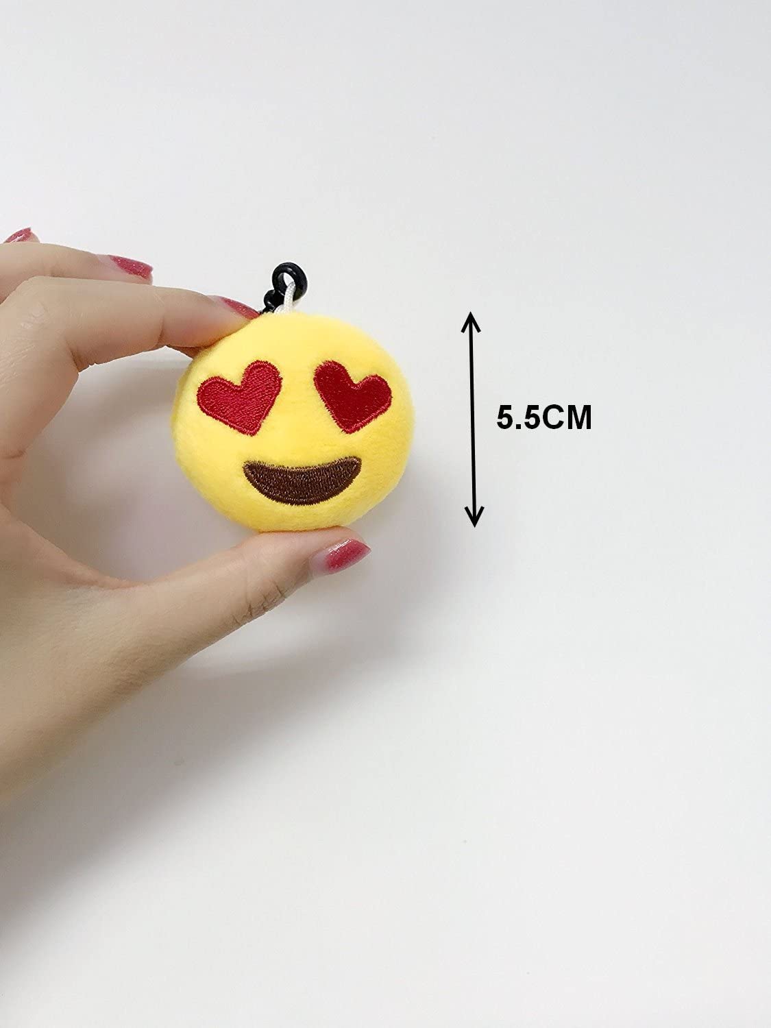 JZK 45 pcs Mini plush Emoji keychain,5cm / 2 inch Novelty Emoji for