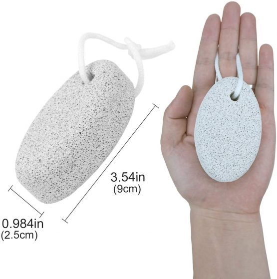 Pumice Stone 2Pcs, Natural Lava Pumice Stone for Feet/Hands/Body, White Calluse Remover/Foot Scrubber Stone for Dead/Hard Skin, Foot File for Men/Women by MAYKI - Image 3