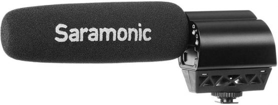 Saramonic VMIC Pro Super Directional Condenser Video Microphone with Rubberized Shockmount, High-Pass Filter, Level Control, & High-Frquency Switches, Monitoring & More - for DSLR Cameras & Camcorders - Image 2