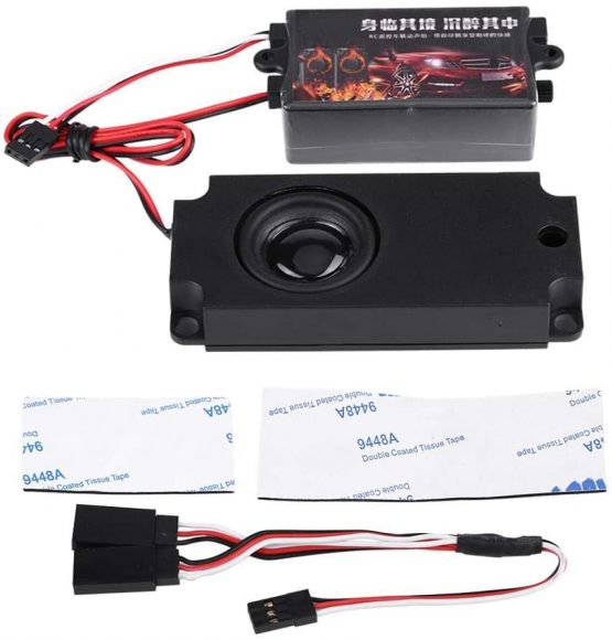 Dilwe RC Car Engine Sound Simulator, Remote Control Car Sound Engine Simulated Module Set with 1 Speaker for 1/10 Vehicle Cars Model(One Speaker)