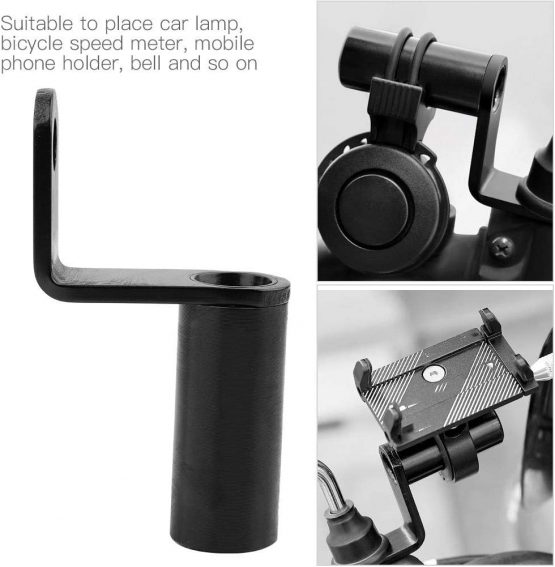 Bicycle Flashlight Bracket, Aluminum Alloy Bike Handlebar Extender Conversion Mount Bracket Black Cycling Equipment - Image 4