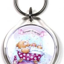 10 Round Blank Photo Keyrings 34 mm Diameter Insert 09010