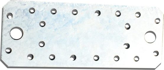 Pack of 10 pcs. 140 x 55 x 2mm Flat Connecting Plates Braces Brackets Timber Fixing Joining Repair Connector, Galvanised